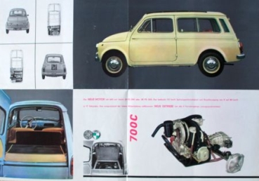 Steyr-Puch 700 C Stationwagon Modelprogram 1960 Carbrochure (7258)